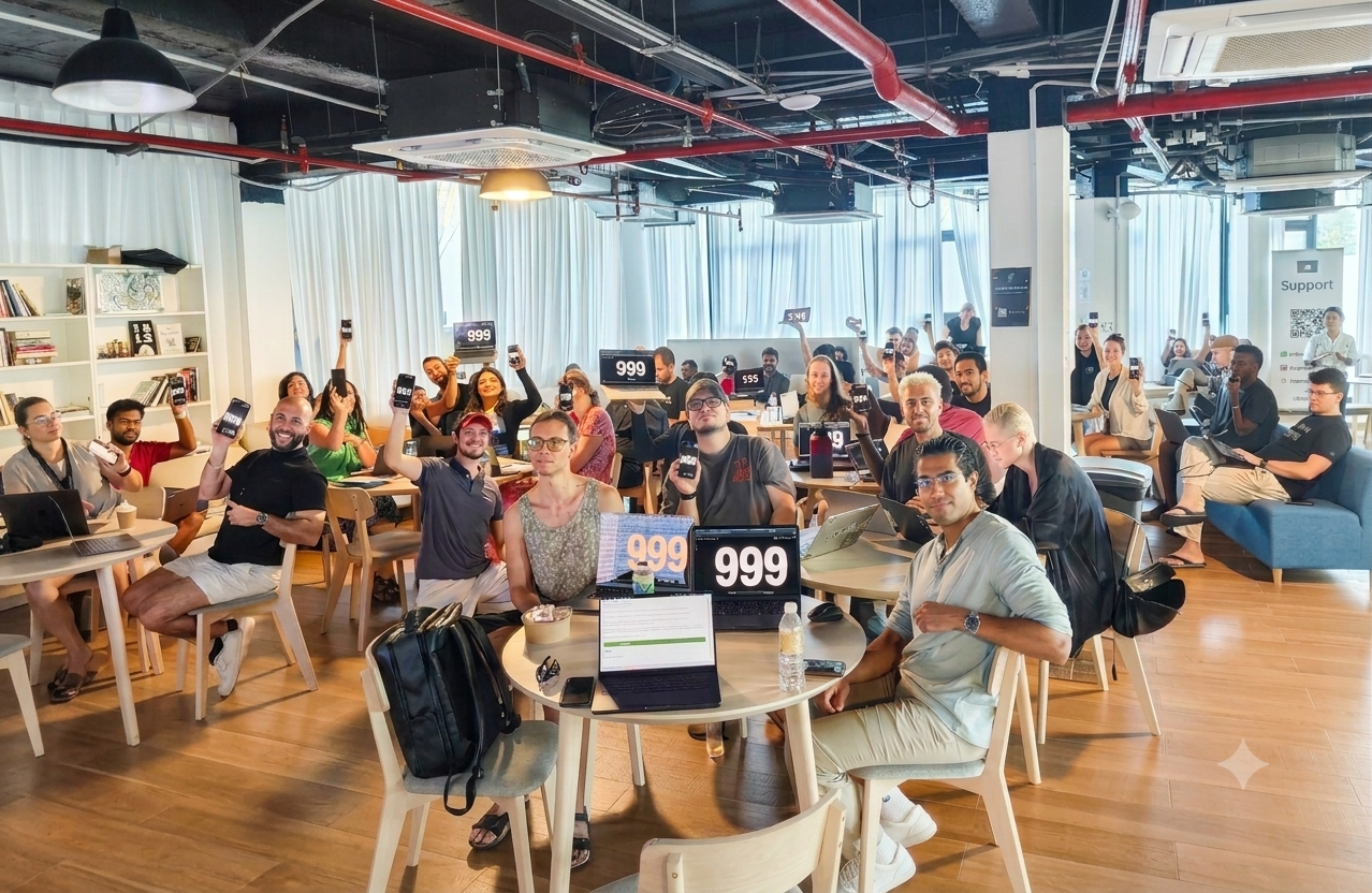 999 Venture Studio builders collaborating in the studio